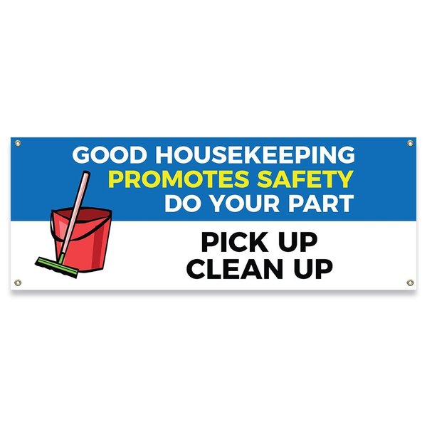 Signmission Good Housekeeping Promotes Do Your Part...Pick Up-Clean Up Banner Stand Single Sided, 48" H, B-30073 B-30073